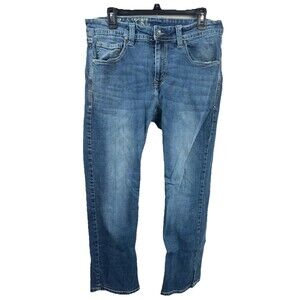 TK AXEL Jeans Mens Size 34x30 Blue Bootcut Flex Denim Pants Flap Pockets